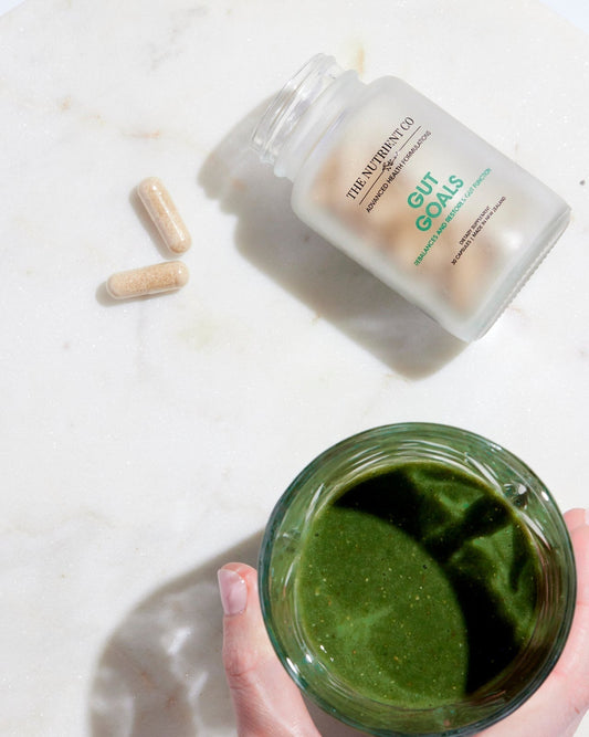 Gut Goals synbiotic probiotic supplement by The Nutrient Co