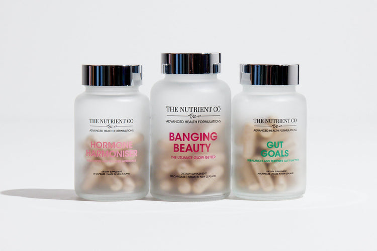 Group of The Nutrient Co Supplements photographed side by side